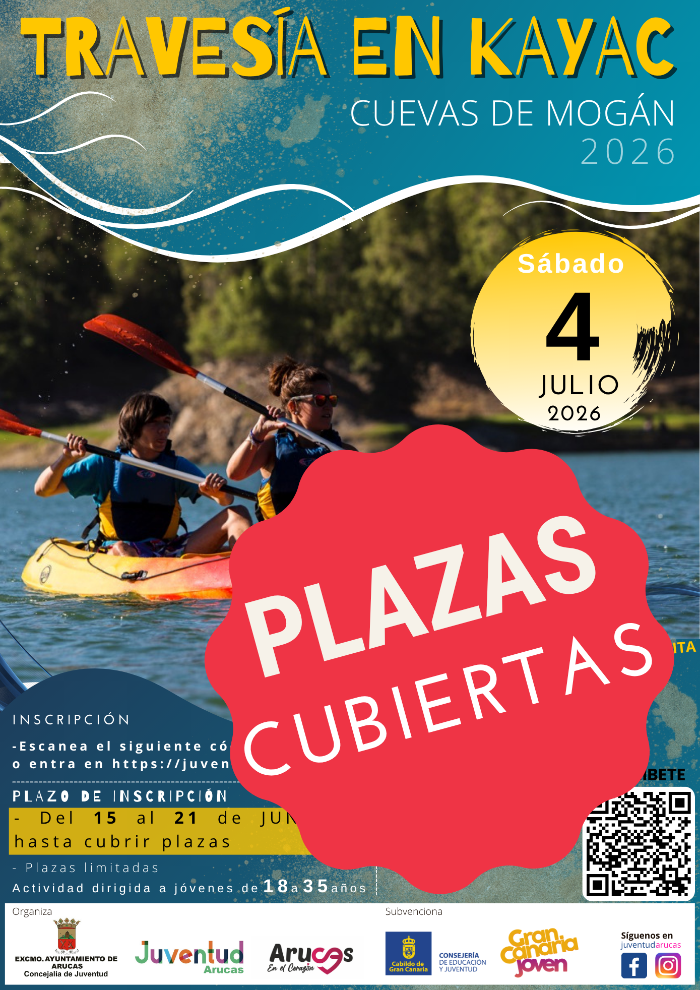 Cartel_Traves&iacute;a en Kayac 2024_Cuevas de Mog&aacute;n_12 Julio 2024